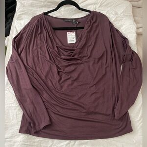 NWT purple drape front top soft and stretchy